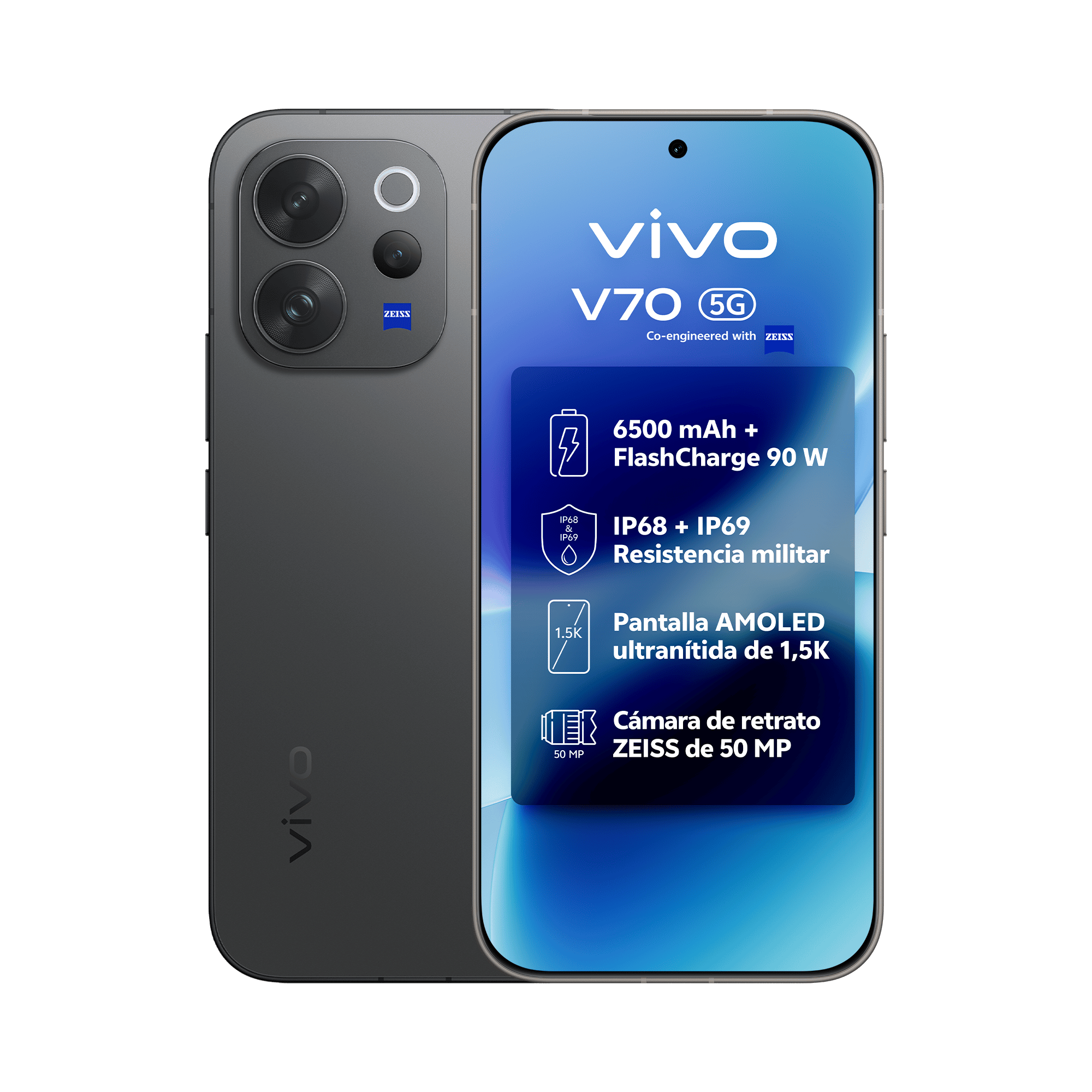 Panel OLED de 6,59 pulgadas con resolución 1,5K calibrado para una visualización profesional en el vivo V70.