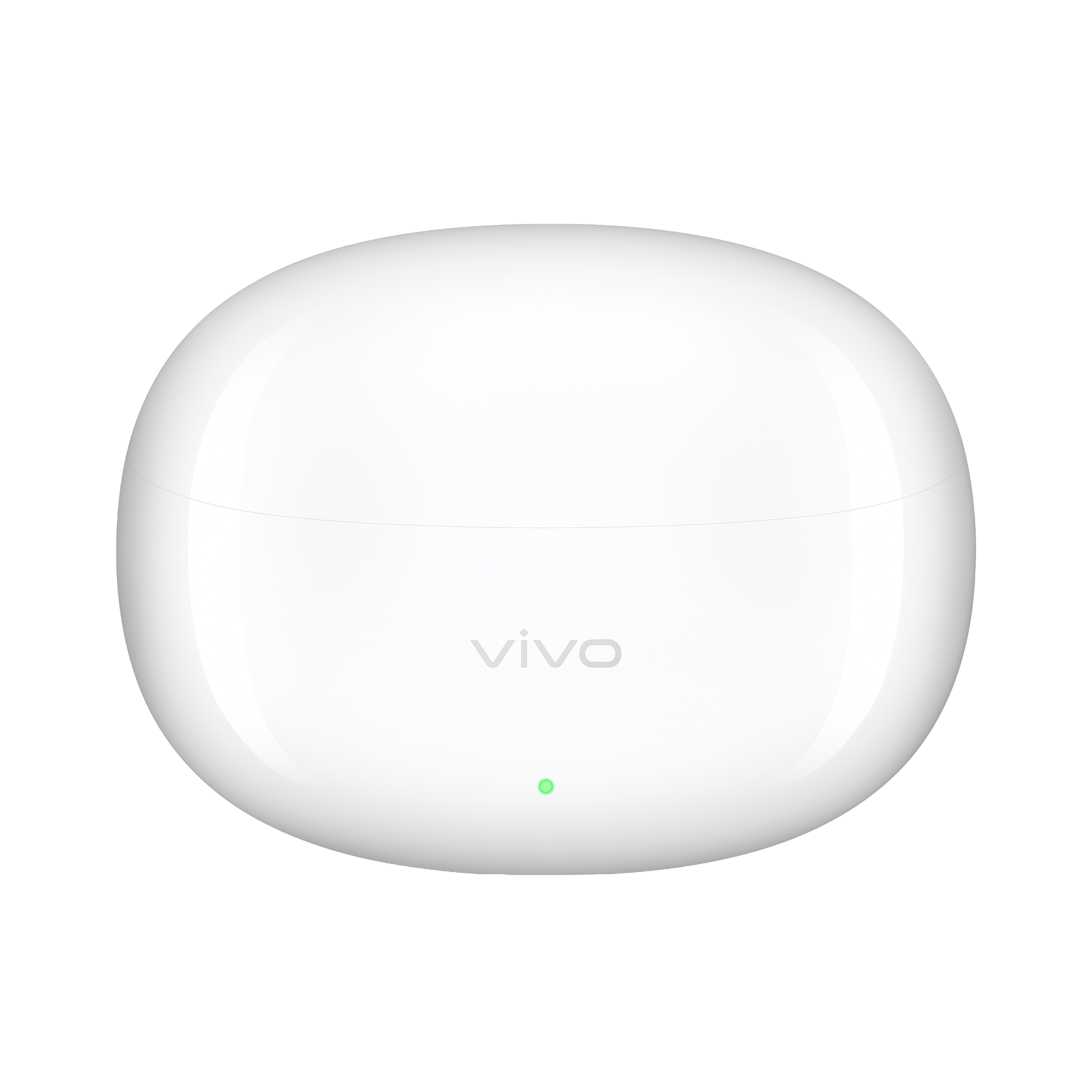Diseño esbelto e hipoalergénico del auricular vivo Buds Pro blanco equipado con procesamiento de llamadas con IA para aislar la voz.