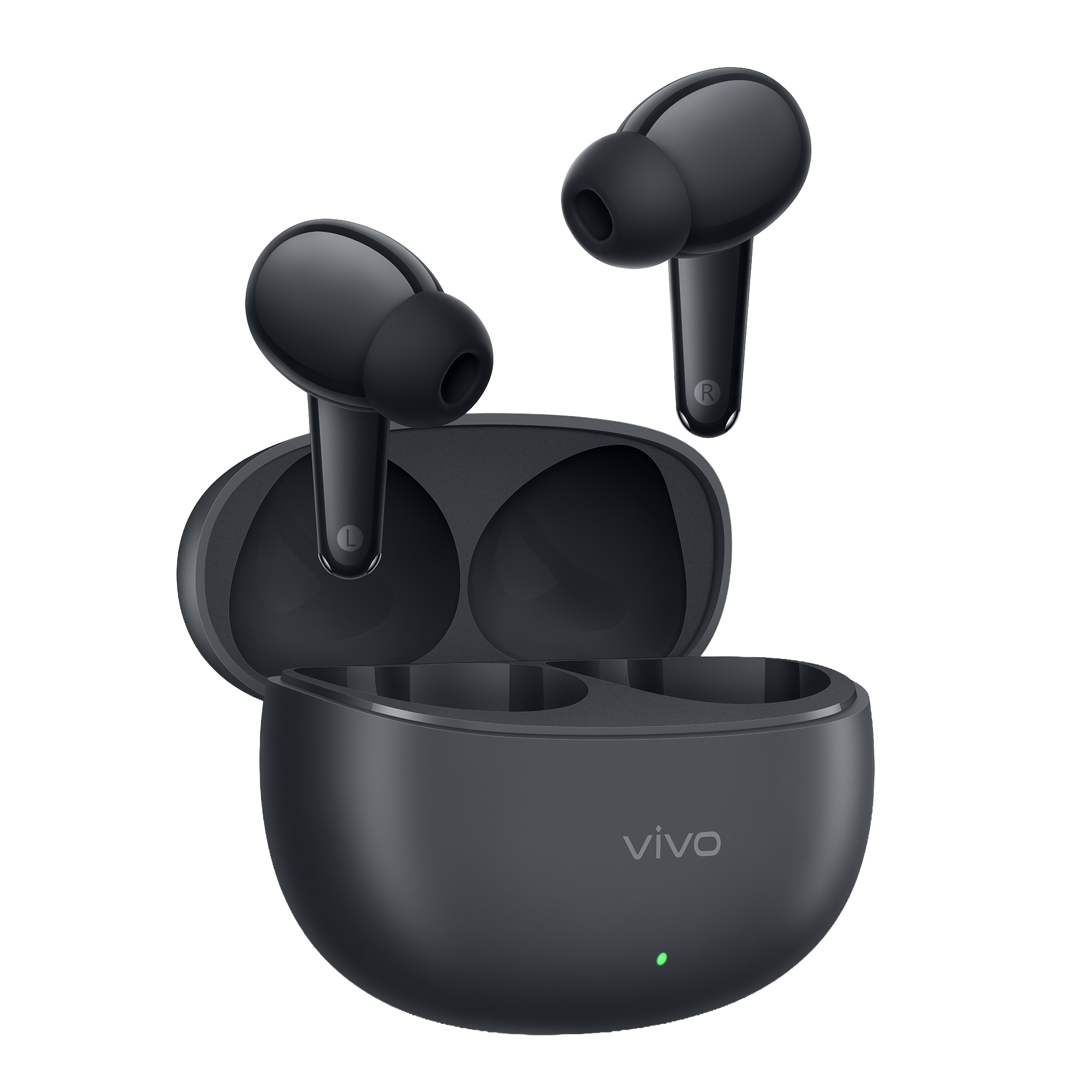 Detalle interno del controlador de 11 milímetros de los vivo Buds Pro negro con efectos de sonido DeepX 4.0.
