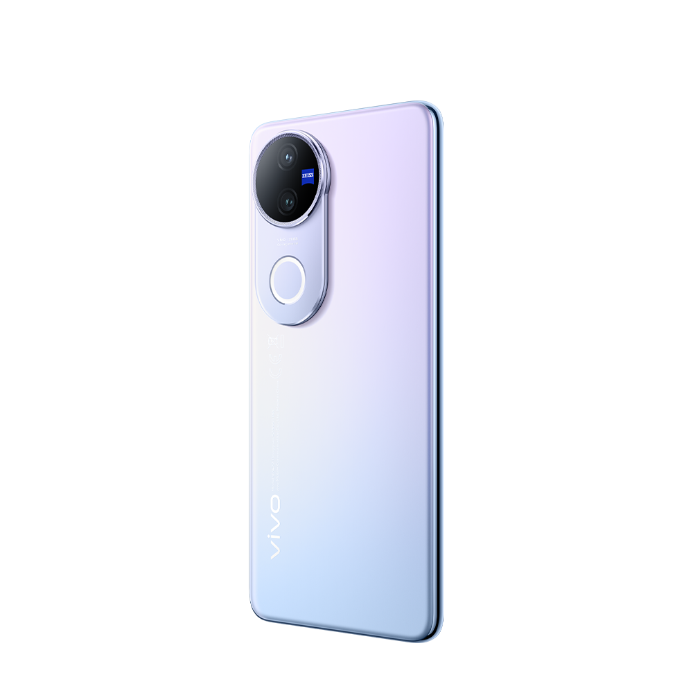 Vista lateral del vivo V50 Mist Purple resaltando su firmeza de agarre y perfil estético