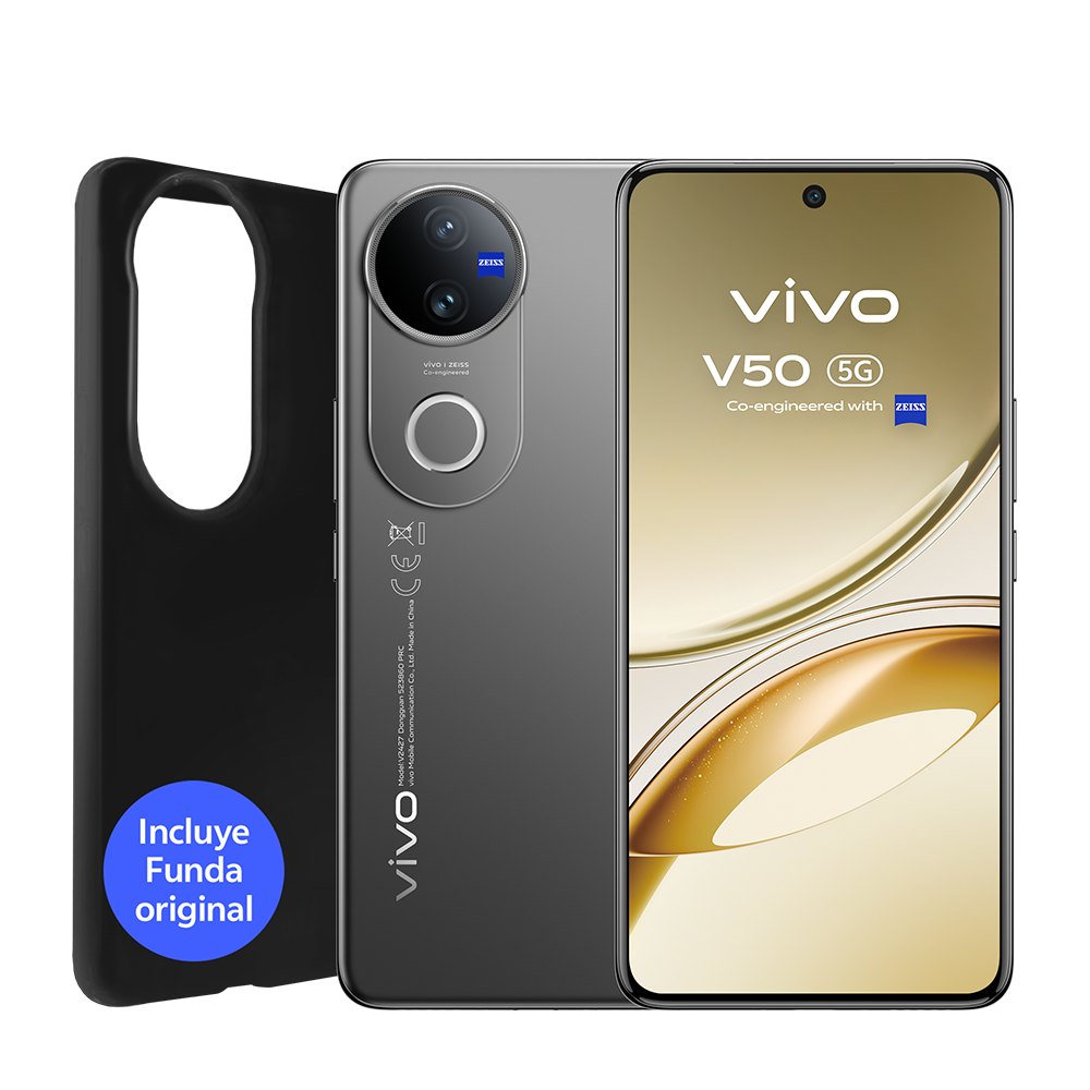vivo® V50 Satin Black con certificación IP68 e IP69 de resistencia máxima al agua y polvo