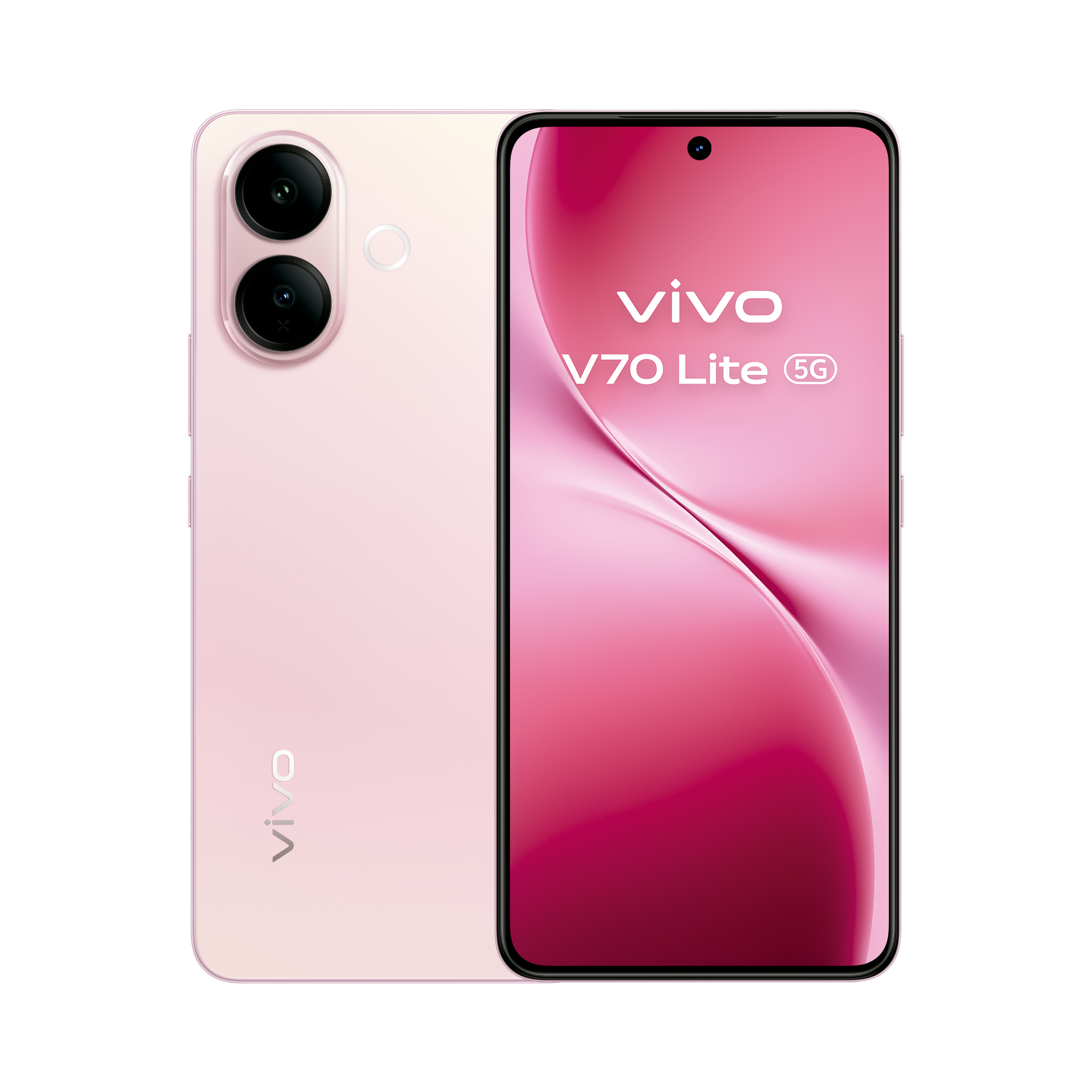 Pantalla plana AMOLED de 6,77 pulgadas a 120 Hz del vivo V70 Lite 5G Pop Pink.