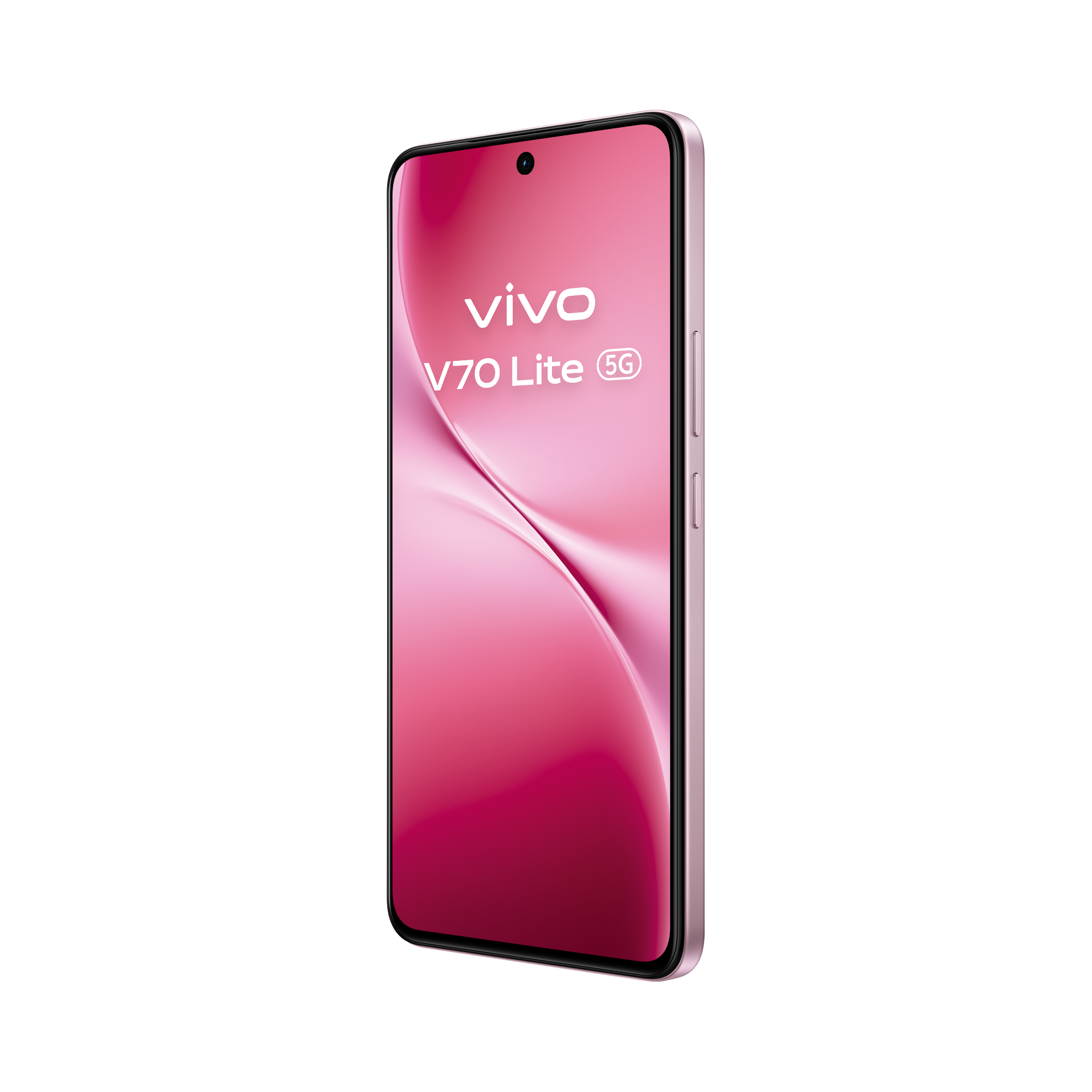 El vivo V70 Lite 5G Pop Pink resistiendo gotas de agua gracias a su certificación IP65.