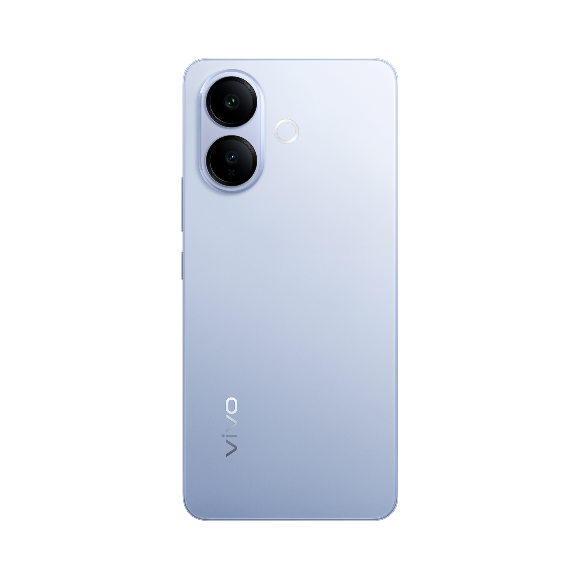 Vista lateral que resalta el diseño estilizado y los botones físicos del vivo V70 Lite 5G Titanium Blue.