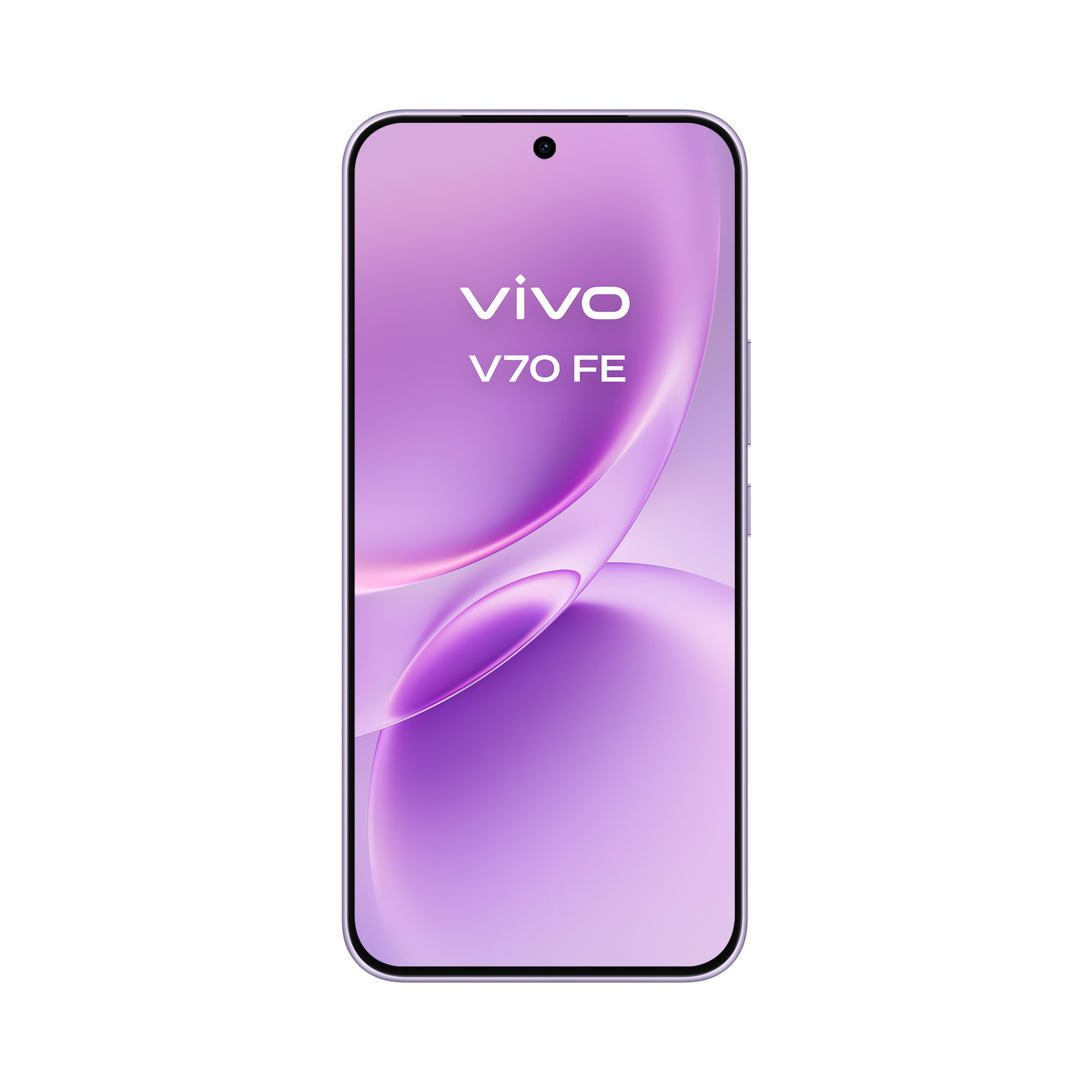 Panel posterior del vivo V70FE Muse Purple destacando su cámara principal ultranítida de 200 MP con OIS.