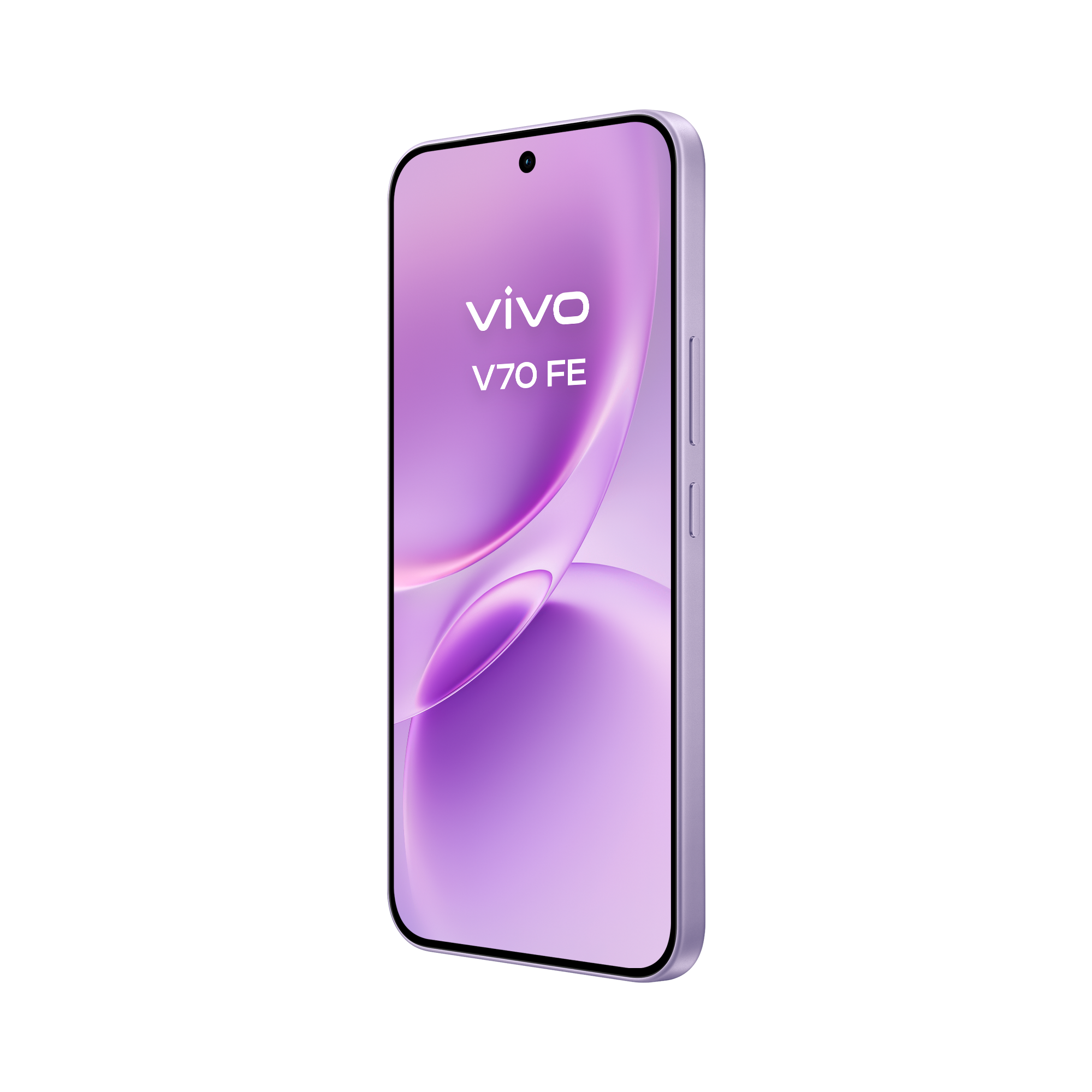 El vivo V70FE Muse Purple demostrando su alta durabilidad con certificación de resistencia al agua IP68 e IP69.