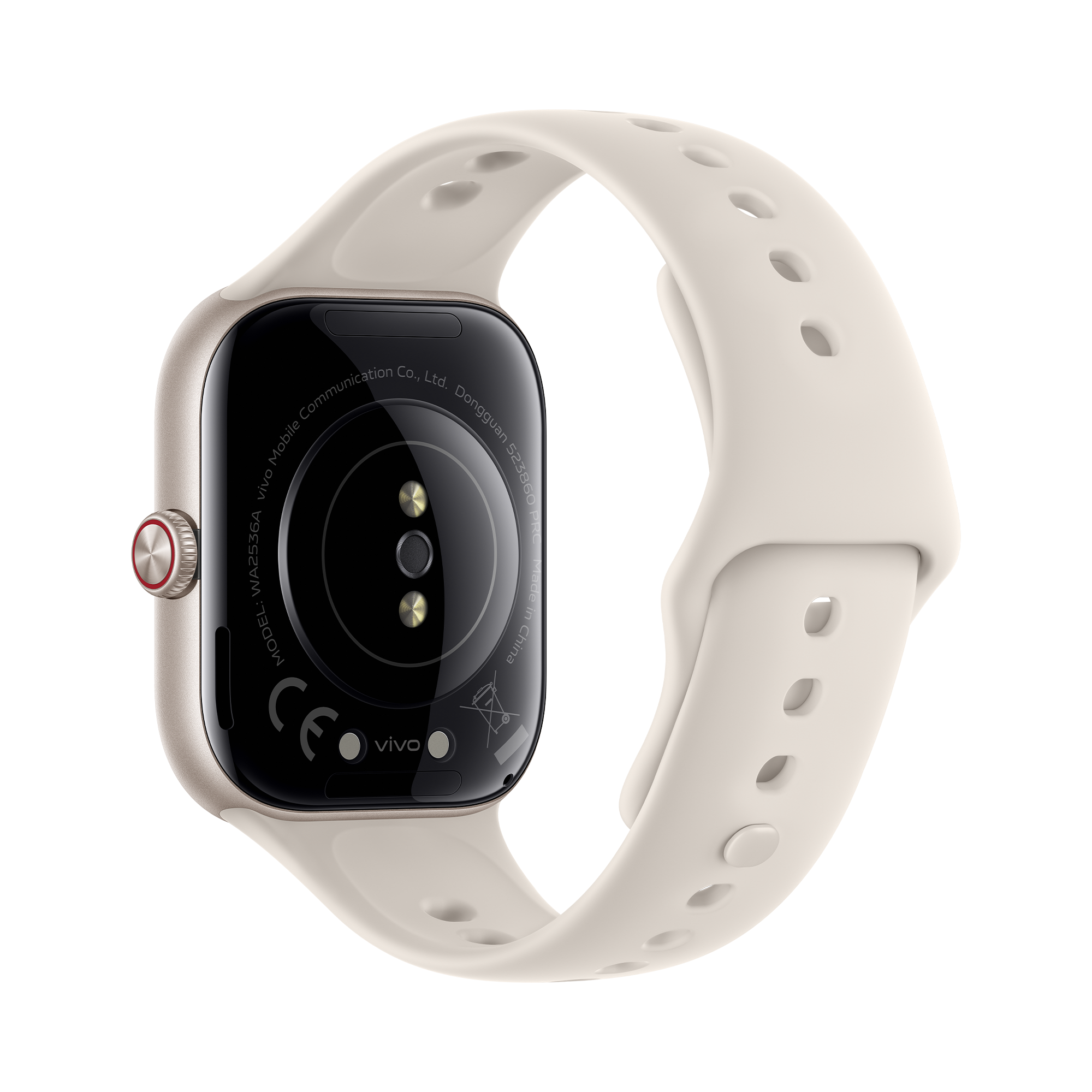 Sensor trasero y pantalla del vivo Watch GT2 Stellar White registrando la monitorización de salud 24/7 de frecuencia cardíaca y saturación de oxígeno SpO2.