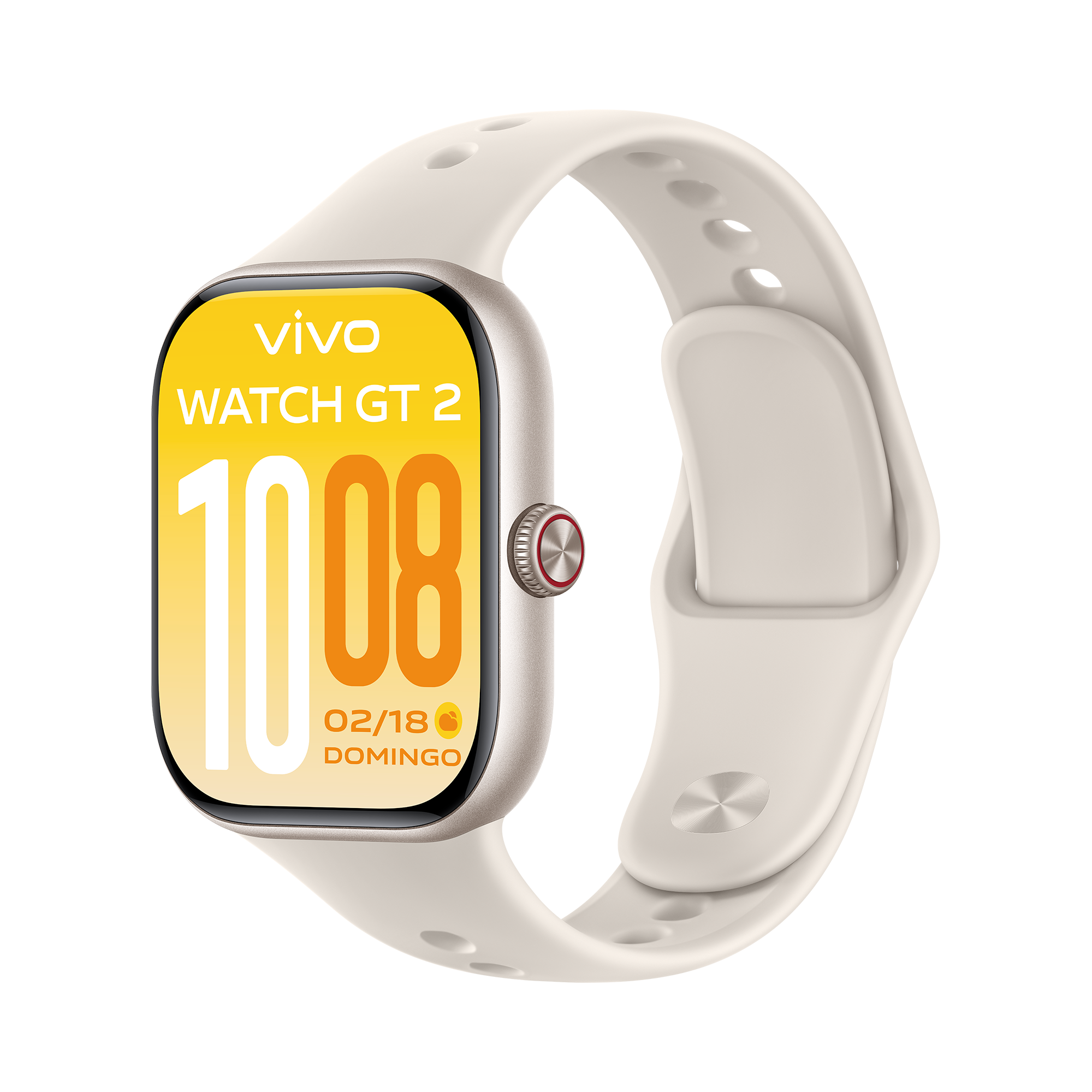 Reloj inteligente vivo Watch GT2 en color Stellar White con llamadas Bluetooth y pantalla de 2,07 pulgadas.