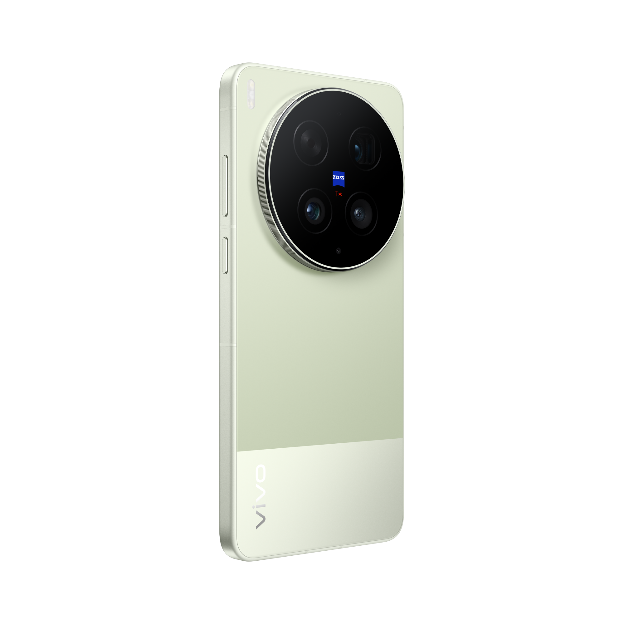 Detalle del perfil lateral con botones del teléfono vivo X300 Ultra con certificación oficial de resistencia al agua y polvo IP68 e IP69.